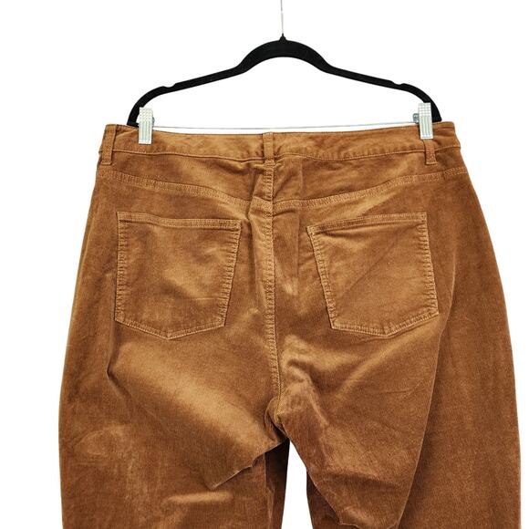Talbots Womens High Waist Straight Leg Corduroy Pants Plus Size 14W Stretch Soft - Picture 6 of 13